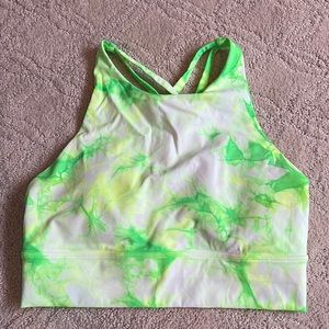 Lululemon high neck racer back tie dye bra SIZE 8 nwb